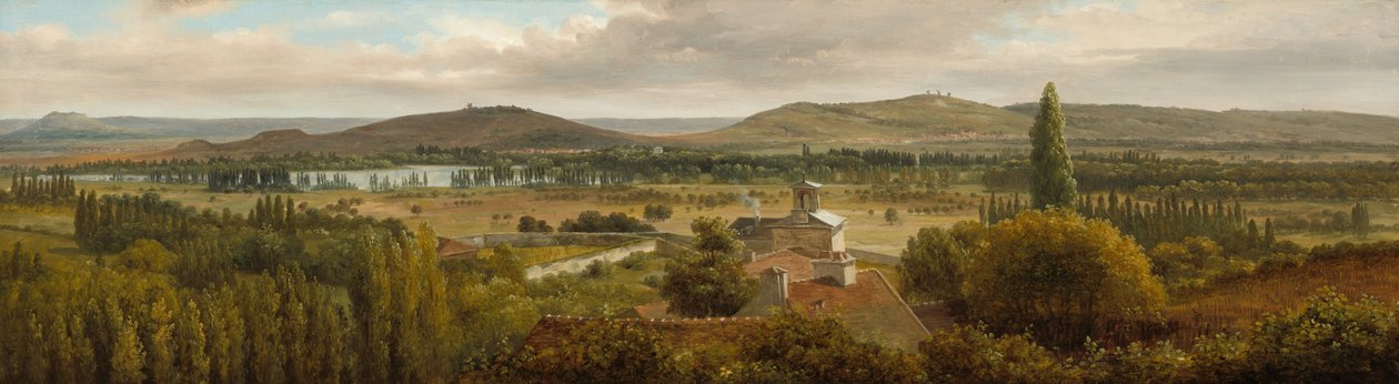 Panoramalandskab nær Moselfloden af Theodore Rousseau
