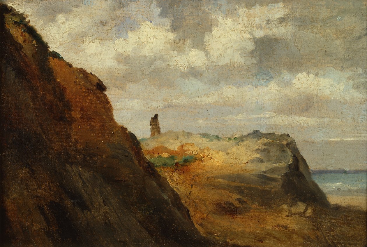 Kysten ved Granville (olie på lærred) af Theodore Rousseau