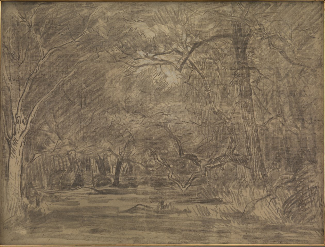 Det indre af en Skov af Theodore Rousseau