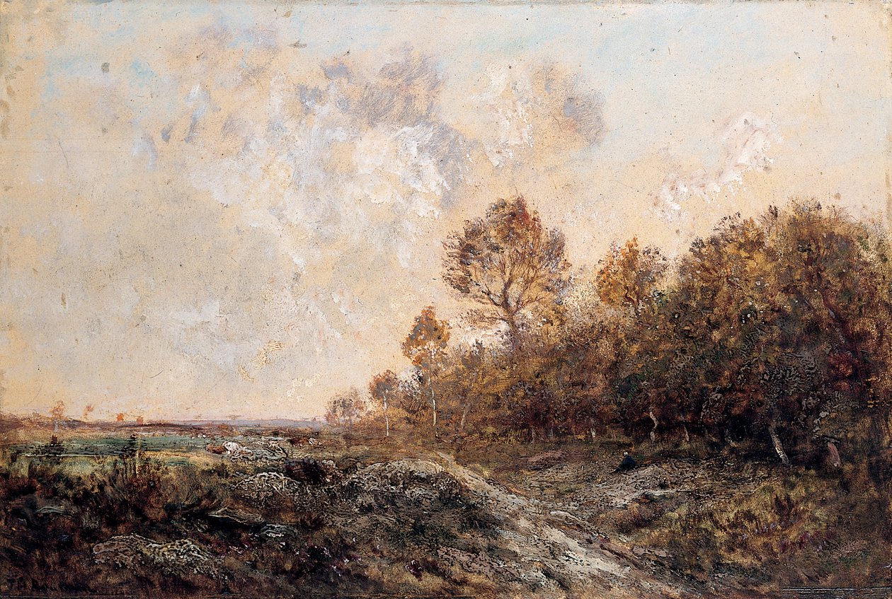 Kanten af et træ af Pierre Etienne Theodore Rousseau