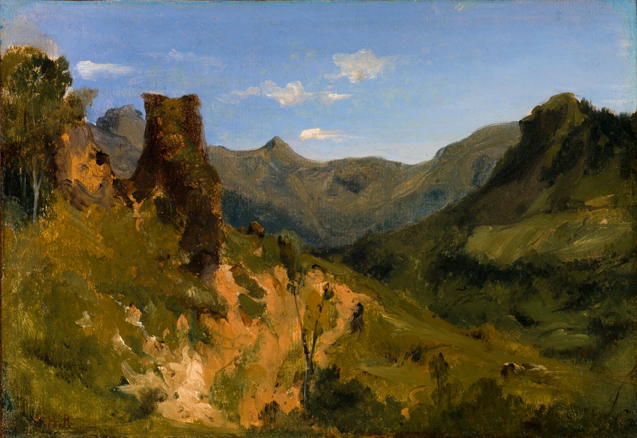 Dal i Auvergne-bjergene af Theodore Rousseau
