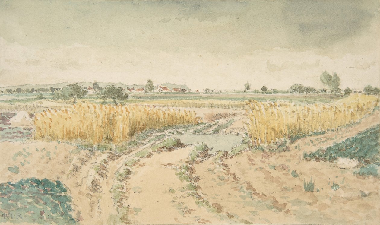Wheatfields, 1865. af Theodore Rousseau