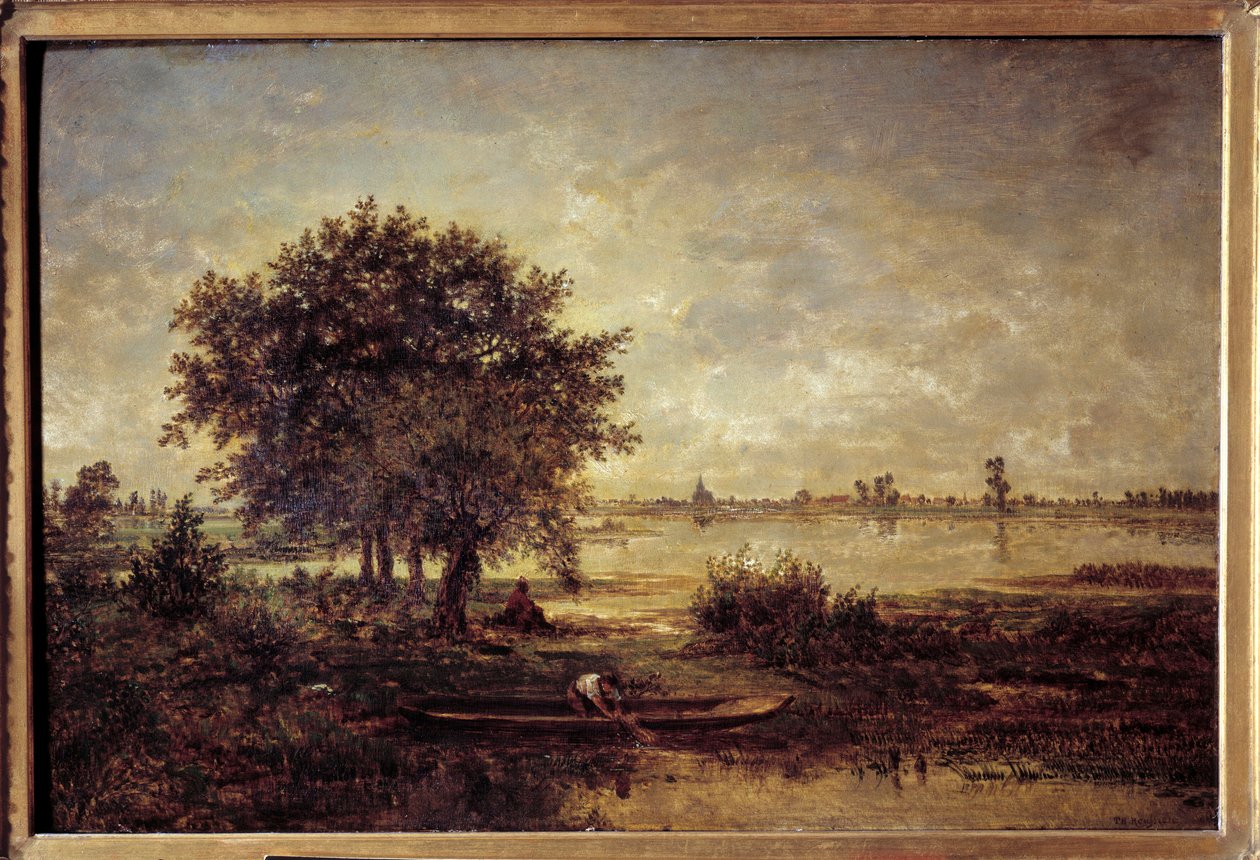 bredden af ​​Loire Maleri af Theodore Rousseau (1812-1867) 1800-tallet søn. 0,42x0,63 m Paris, Louvre-museet. af Pierre Etienne Theodore Rousseau