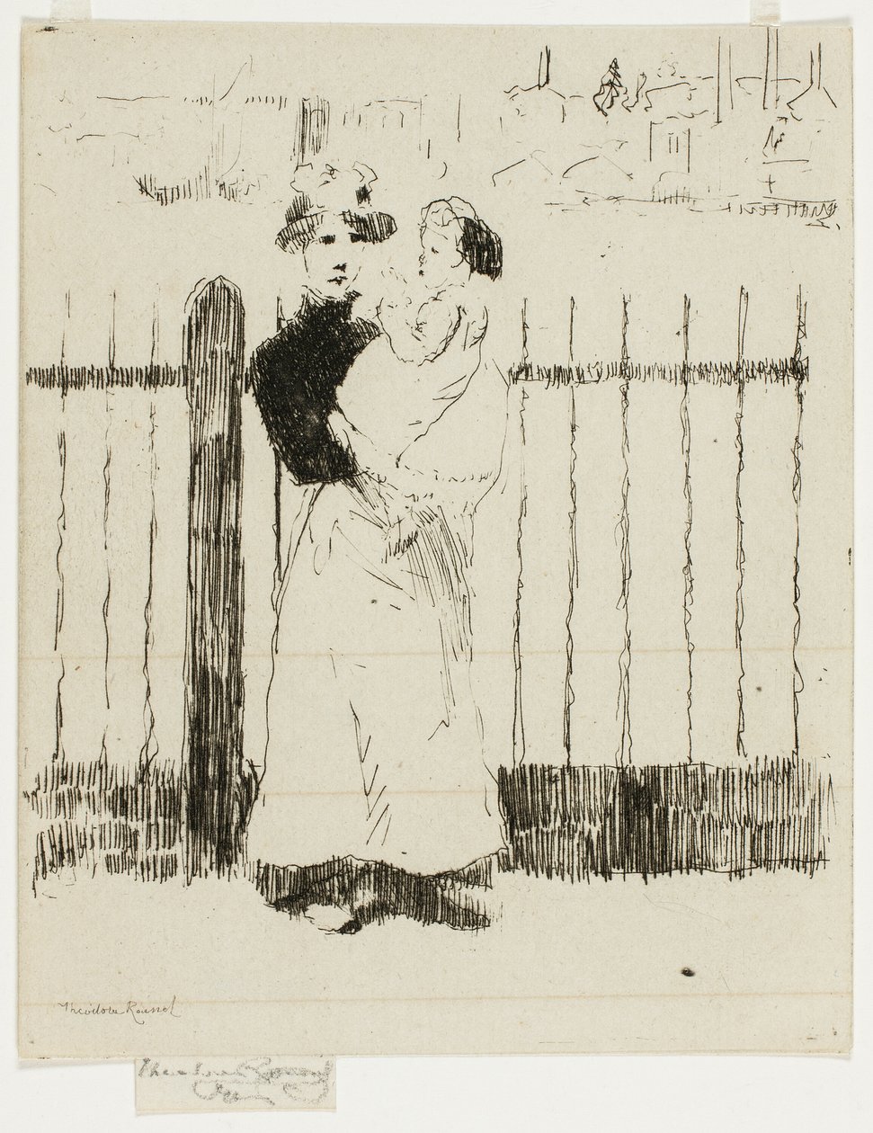 Emma og hendes baby, Chelsea Embankment af Theodore Roussel