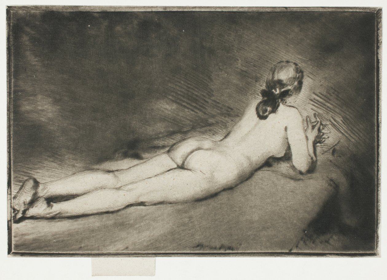 Liggende nøgen figur af Theodore Roussel
