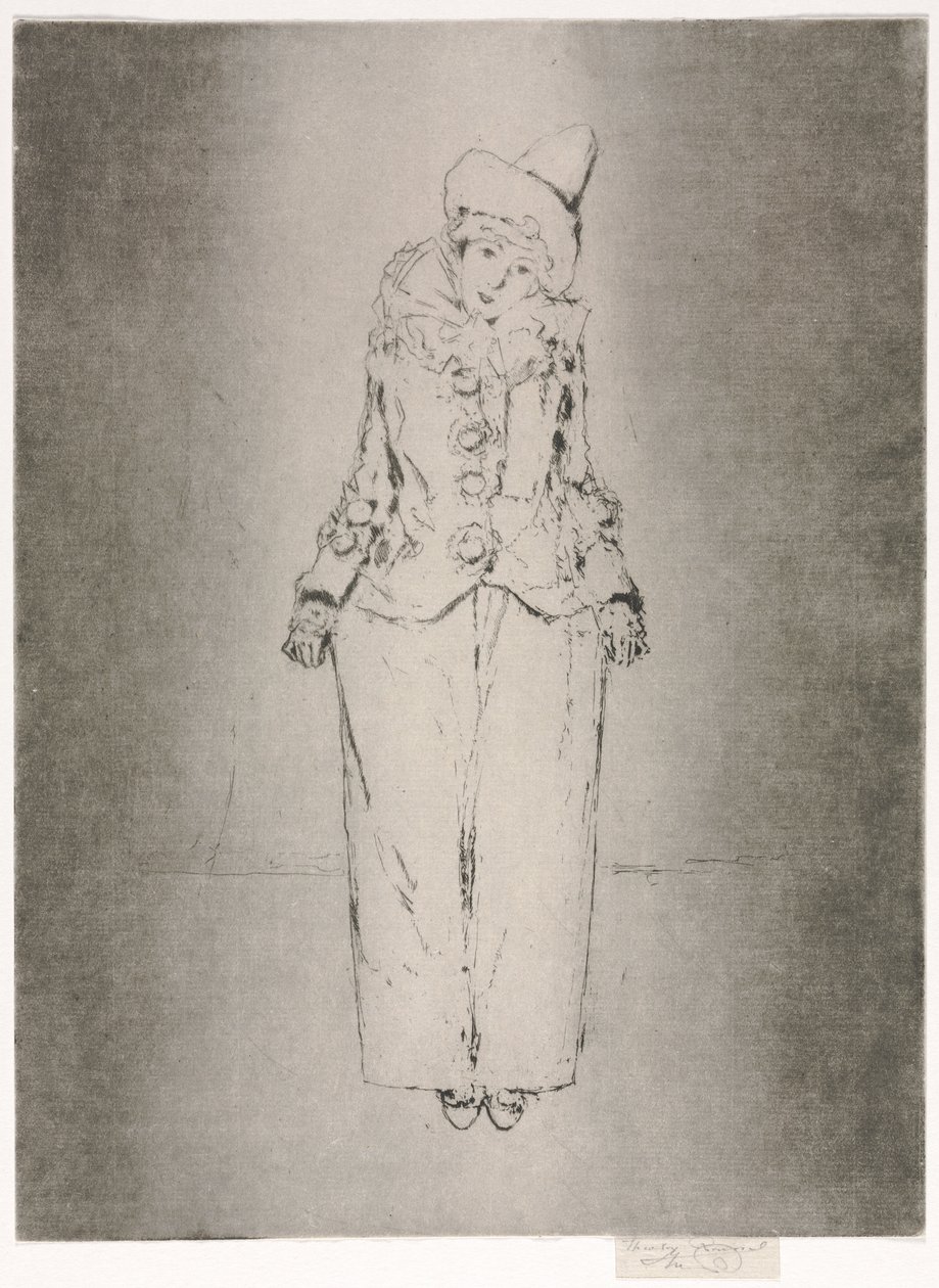 Pierrot en Pied, Portræt af Lady A. C. af Theodore Roussel