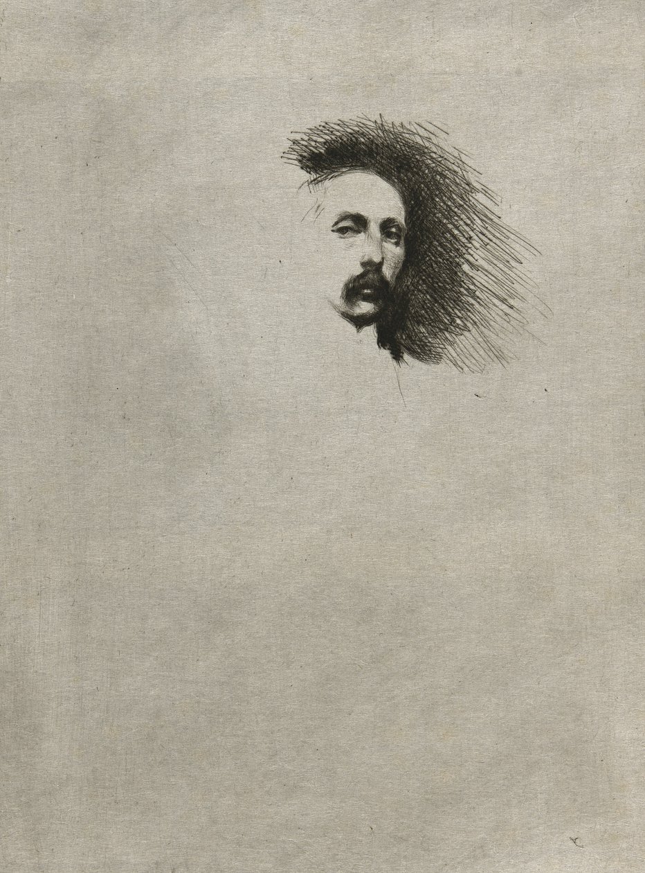 Portræt af Basil Gotto (sort og hvid version) af Theodore Roussel