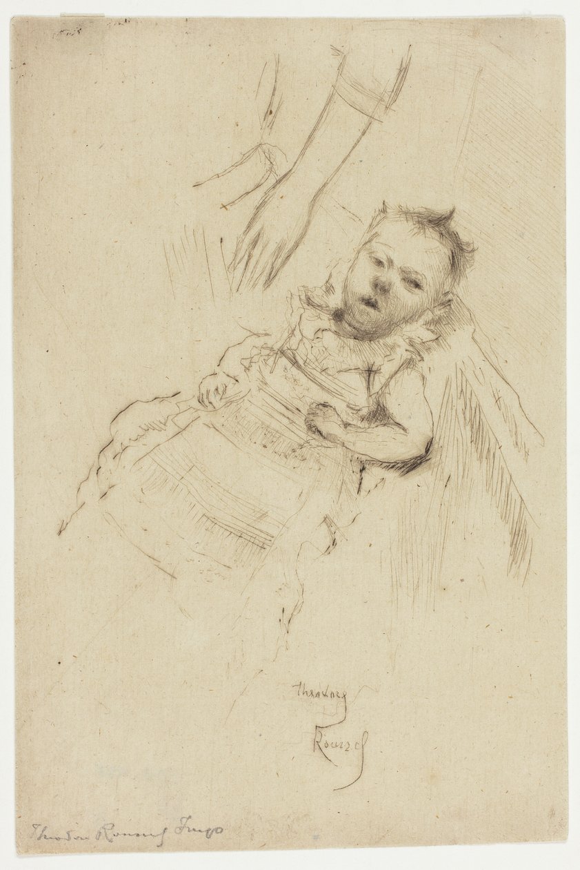 Portræt af Margery Chambers, alderen ti uger af Theodore Roussel