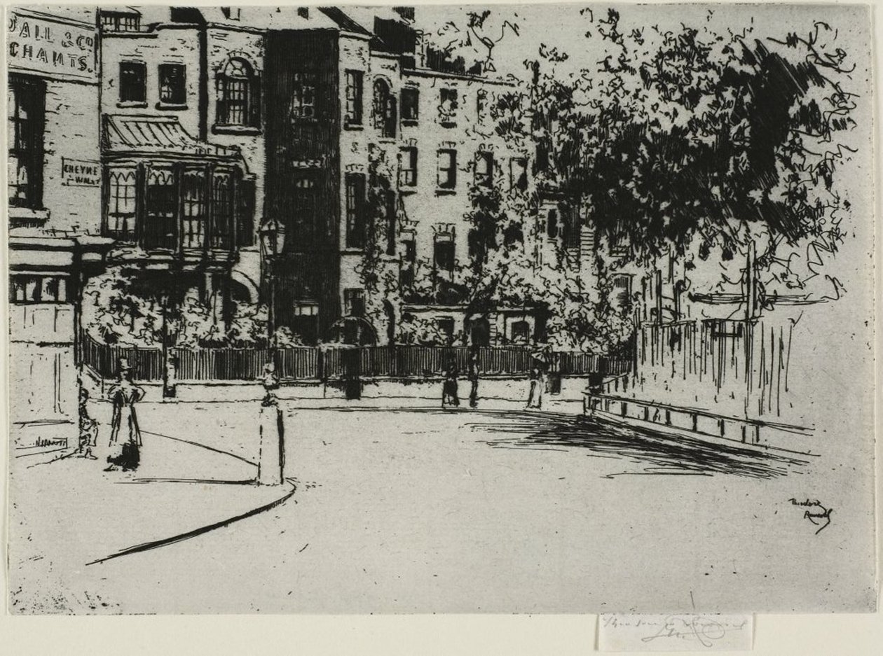 Hjørnet af Cheyne Walk, Chelsea af Theodore Roussel