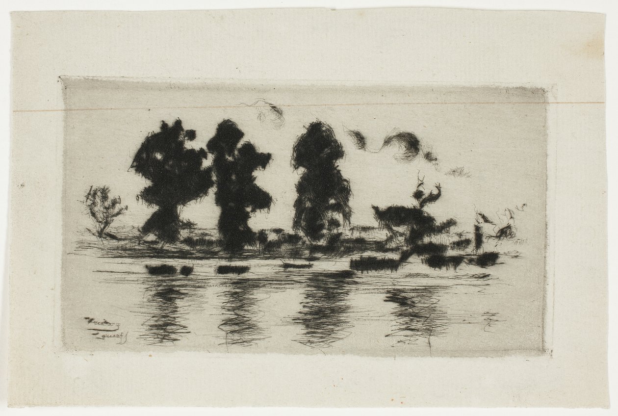 Themsen, aften af Theodore Roussel