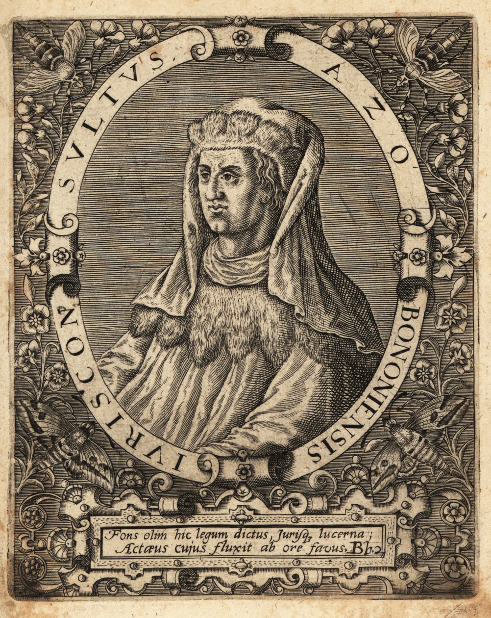 Azo af Bologna, fl. 1150–1230, italiensk jurist. af Theodore de Bry