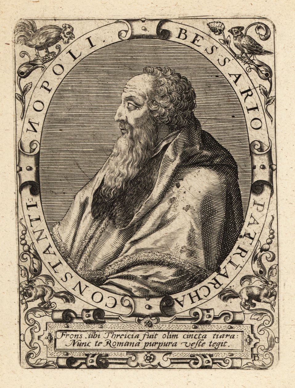 Basilios Bessarion, patriark af Konstantinopel. af Theodore de Bry