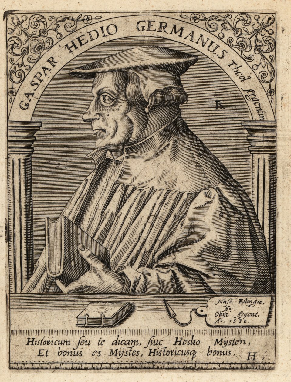 Caspar Hedio af Theodore de Bry