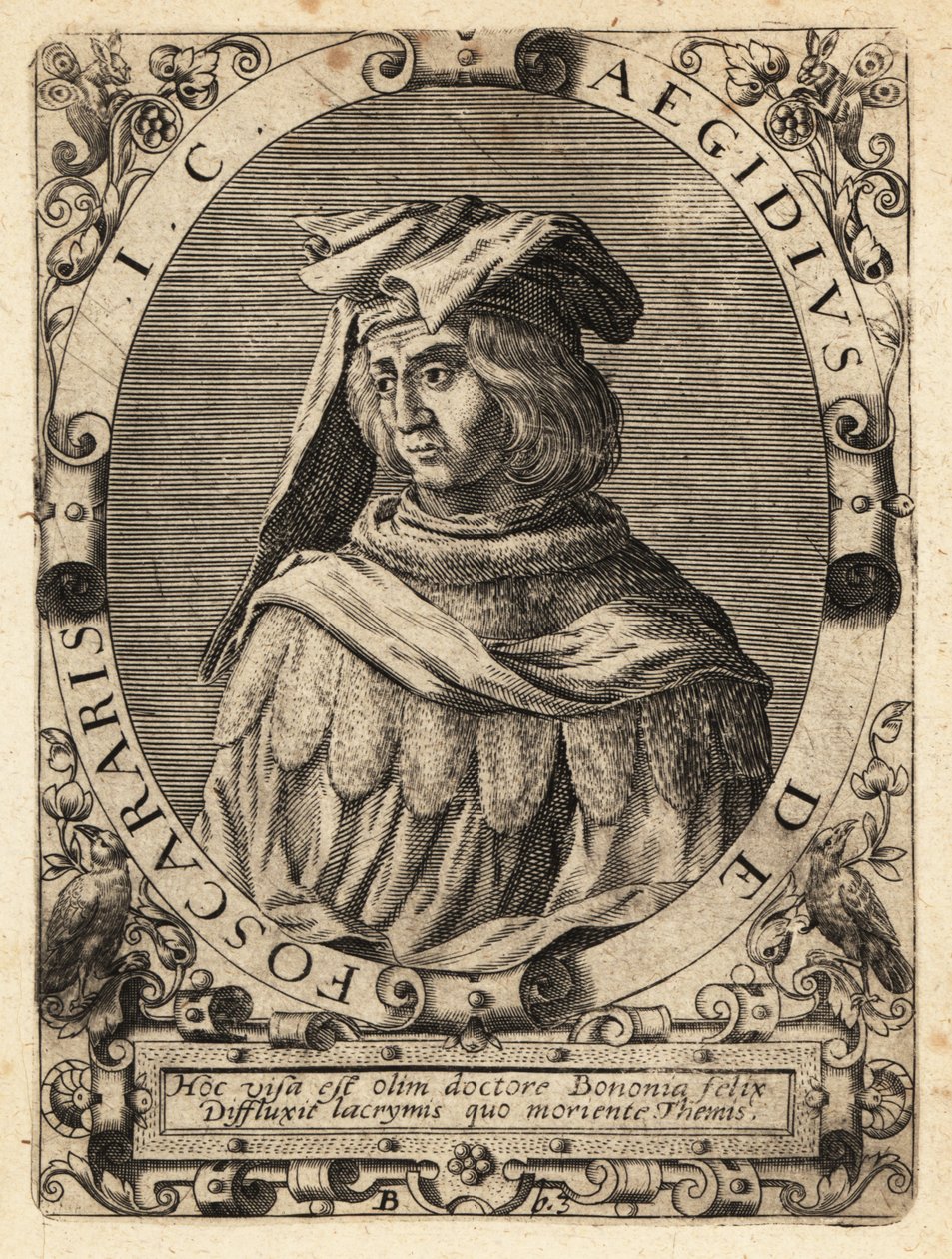 Egidio Foscherari, d. 1289, italiensk jurist. af Theodore de Bry