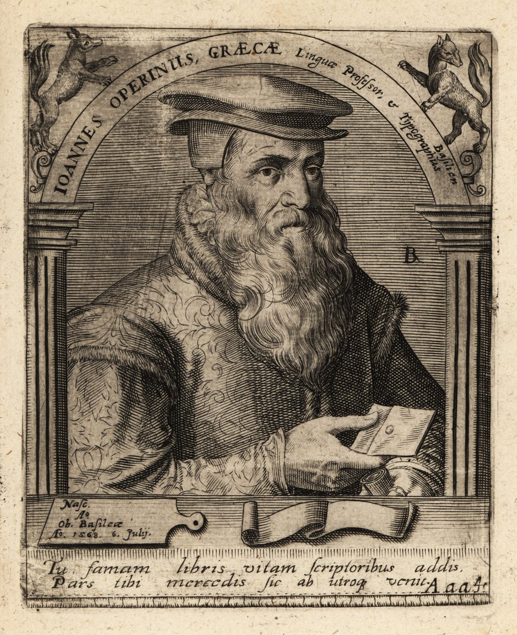 Hans Herbst, schweizisk humanistisk trykkeri. af Theodore de Bry