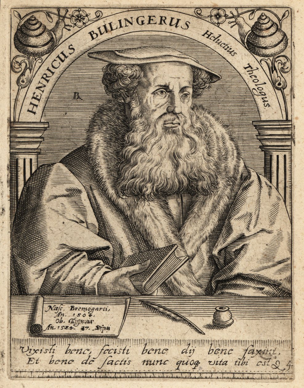 Heinrich Bullinger af Theodore de Bry