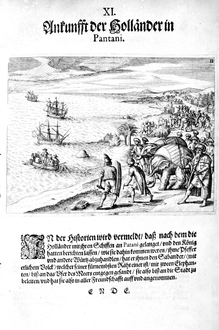 Invasion af viceadmiral Sebold, 1606 af Theodore de Bry