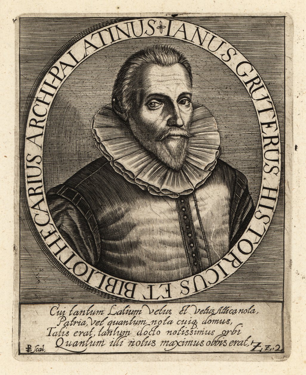 Jan Gruter, flamskfødt filolog af Theodore de Bry