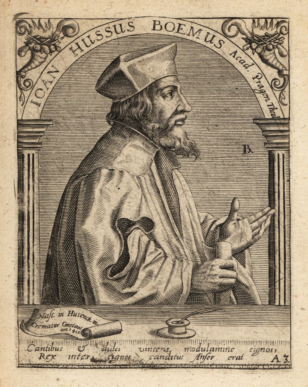John Hus af Theodore de Bry