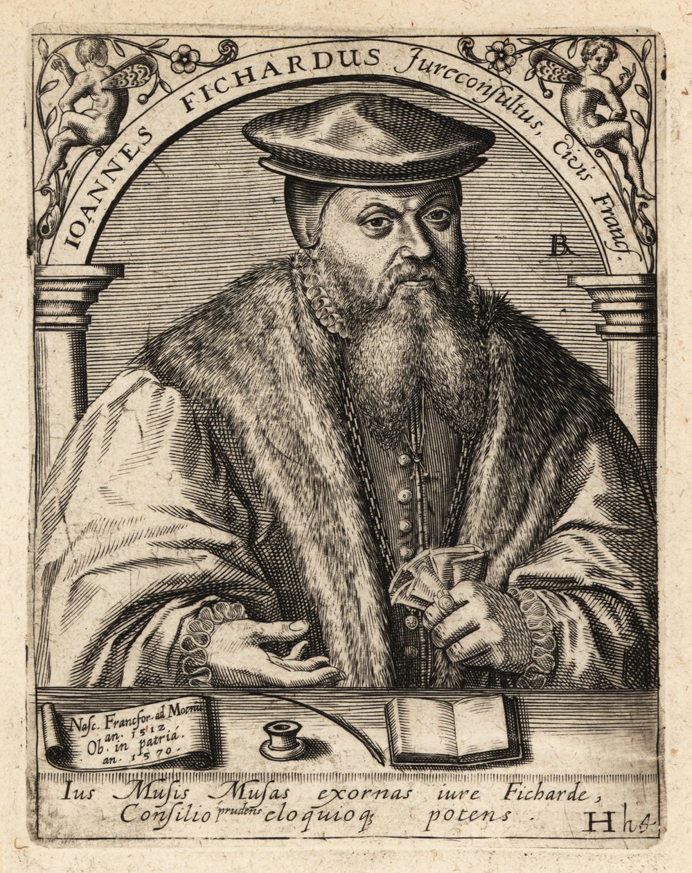 Johann von Fichard, tysk jurist af Theodore de Bry