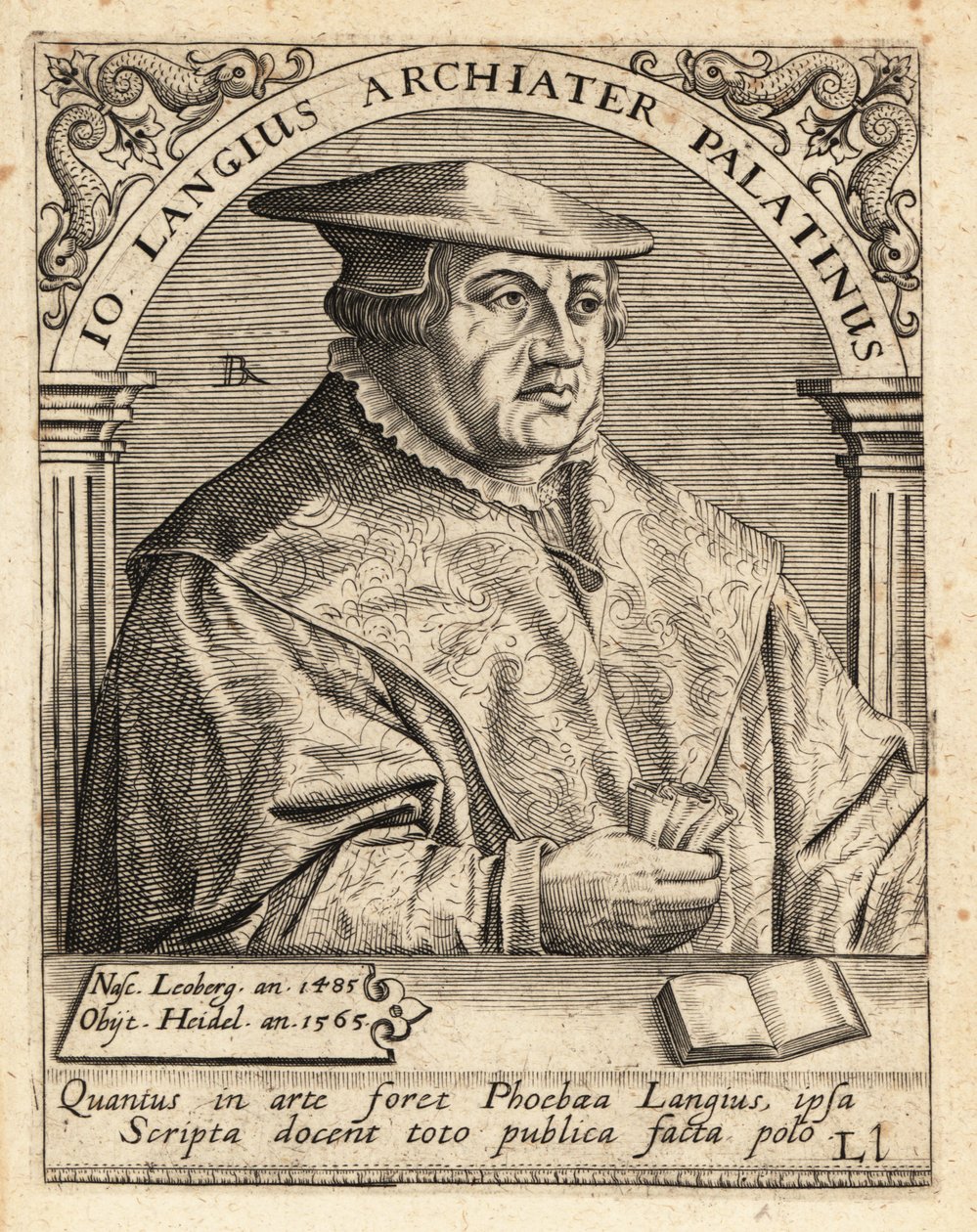Johannes Lange, tysk læge og kirurg af Theodore de Bry