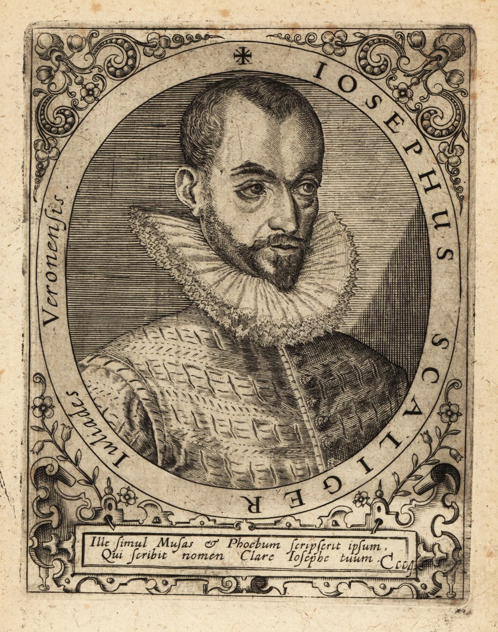 Joseph Justus Scaliger, fransk religiøs leder. af Theodore de Bry