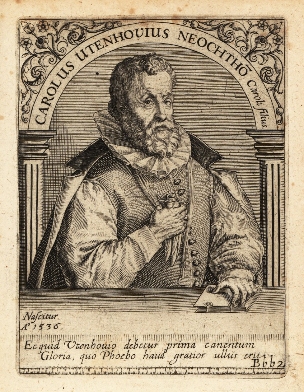 Karl von Utenhove, flamsk lærd og digter. af Theodore de Bry