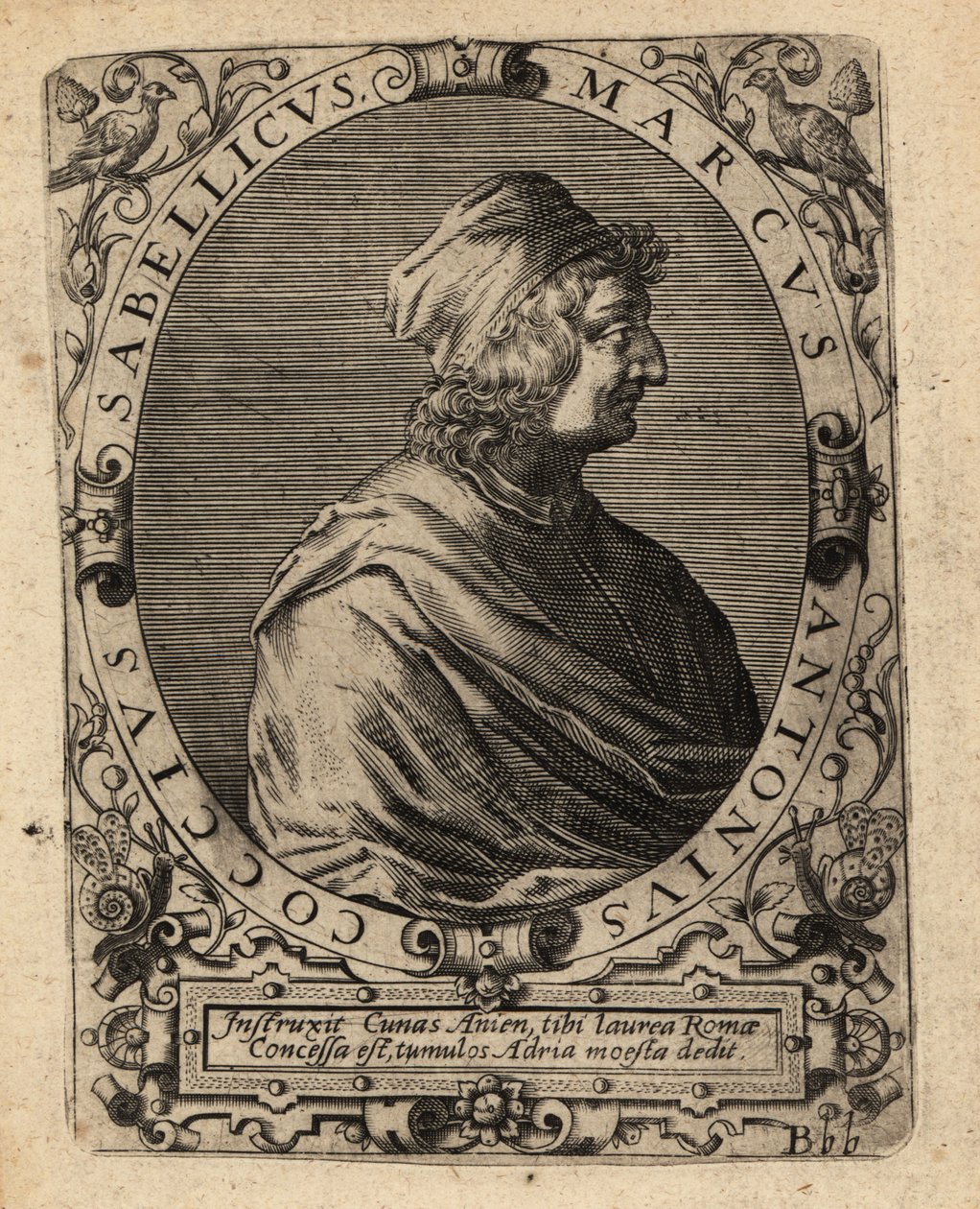 Marcus Antonius Coccius Sabellicus, italiensk lærd. af Theodore de Bry