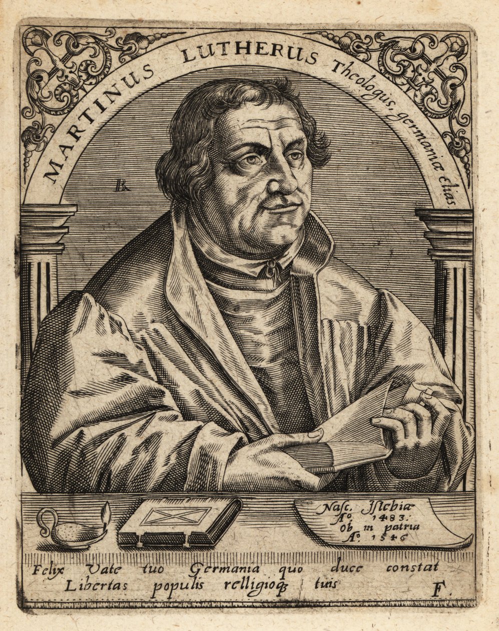 Martin Luther af Theodore de Bry