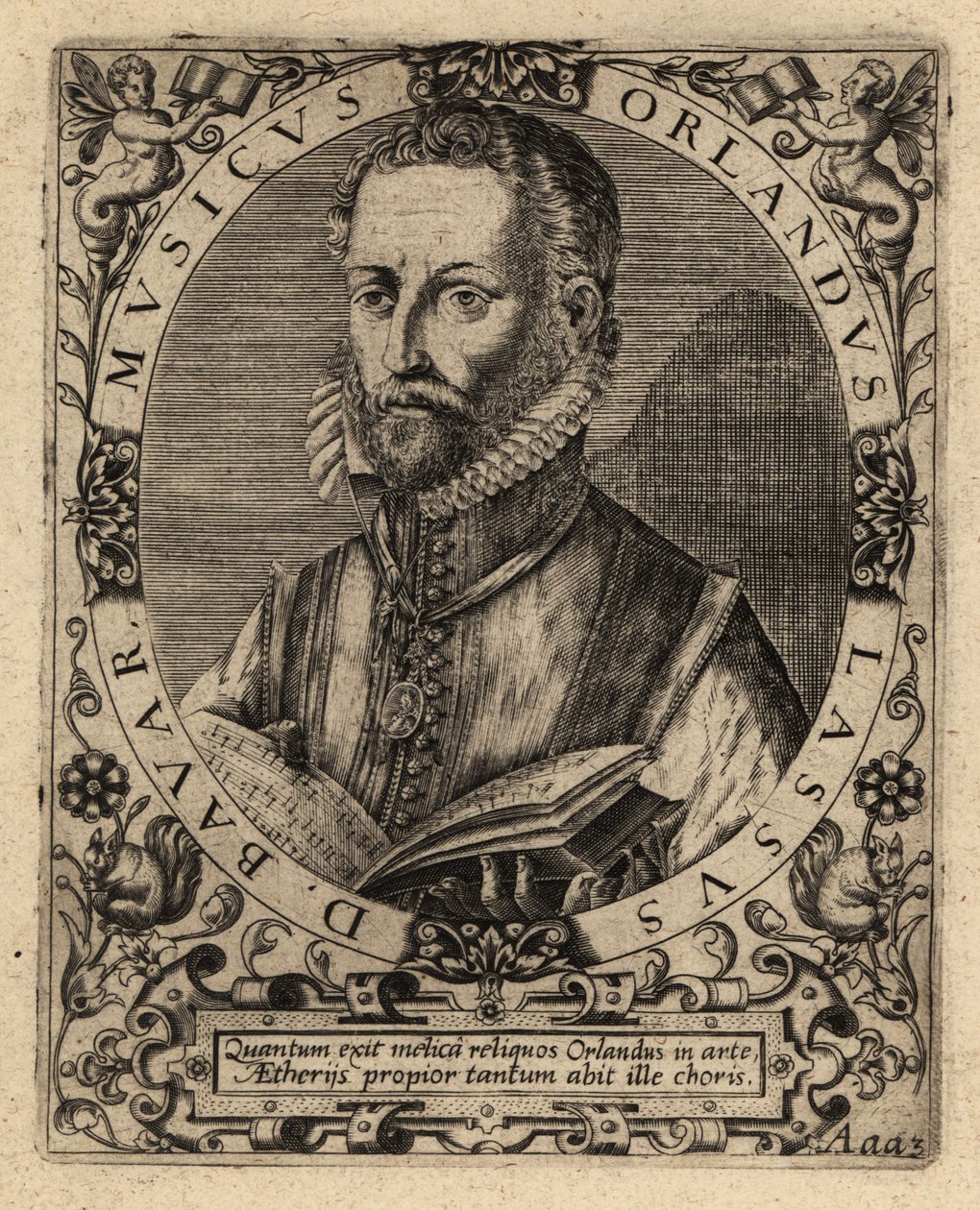 Orlande de Lassus, polyfon komponist. af Theodore de Bry