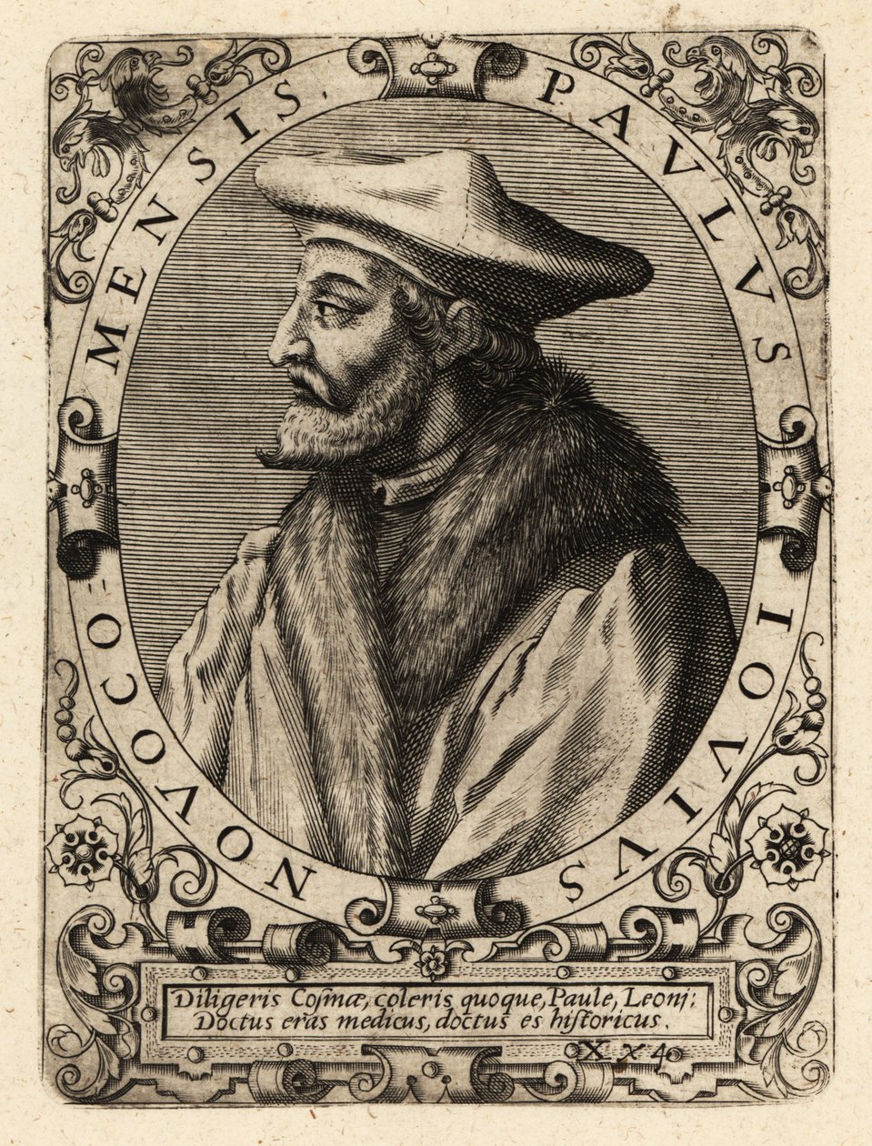 Paolo Giovio, italiensk læge. af Theodore de Bry
