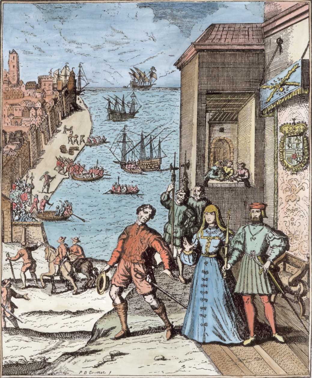 Afsked af Columbus med Ferdinand og Isabella, fra 
