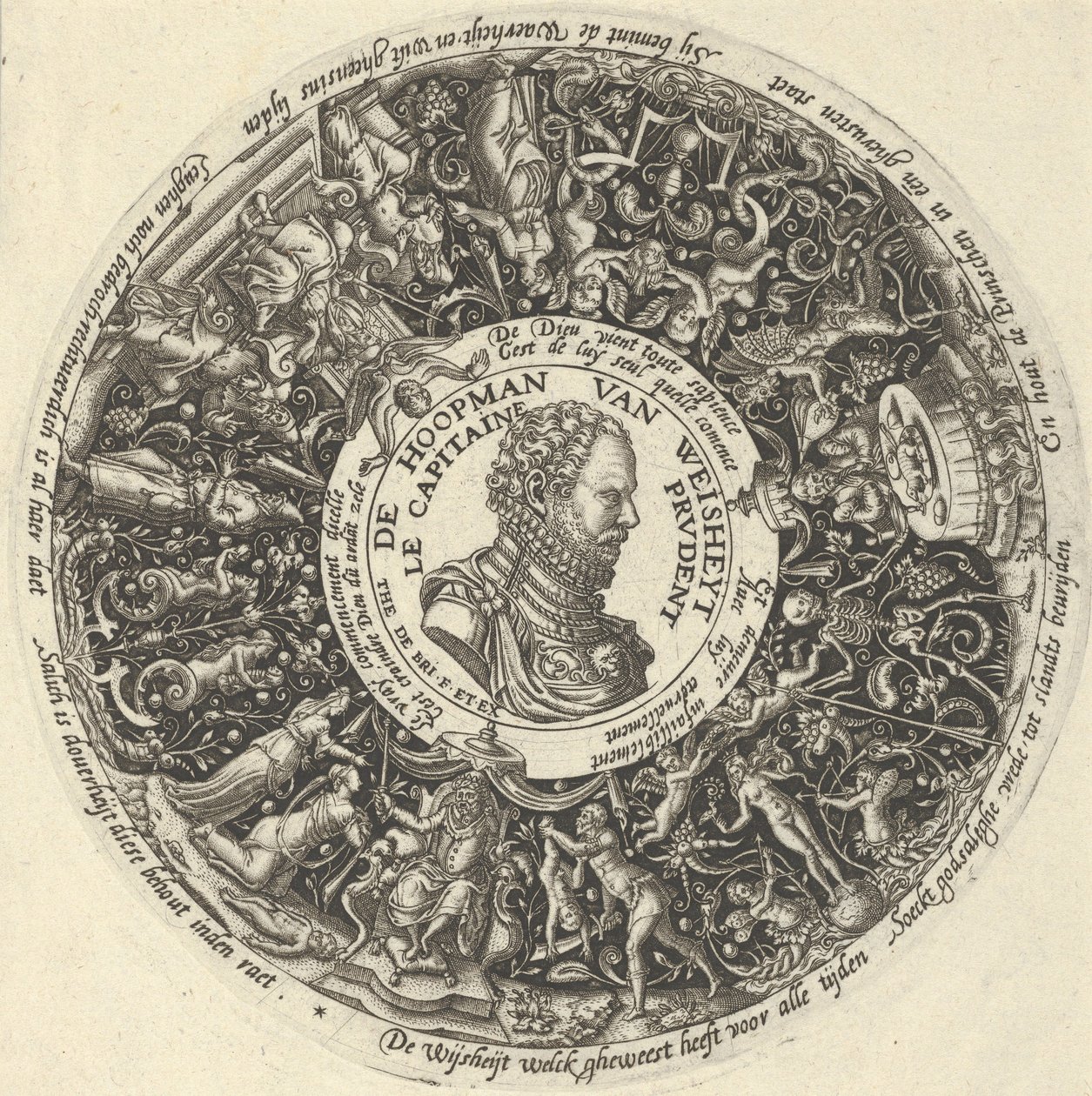 Portræt af William I af Orange, fra en serie af Tazza-designs, ca. 1588. af Theodore de Bry