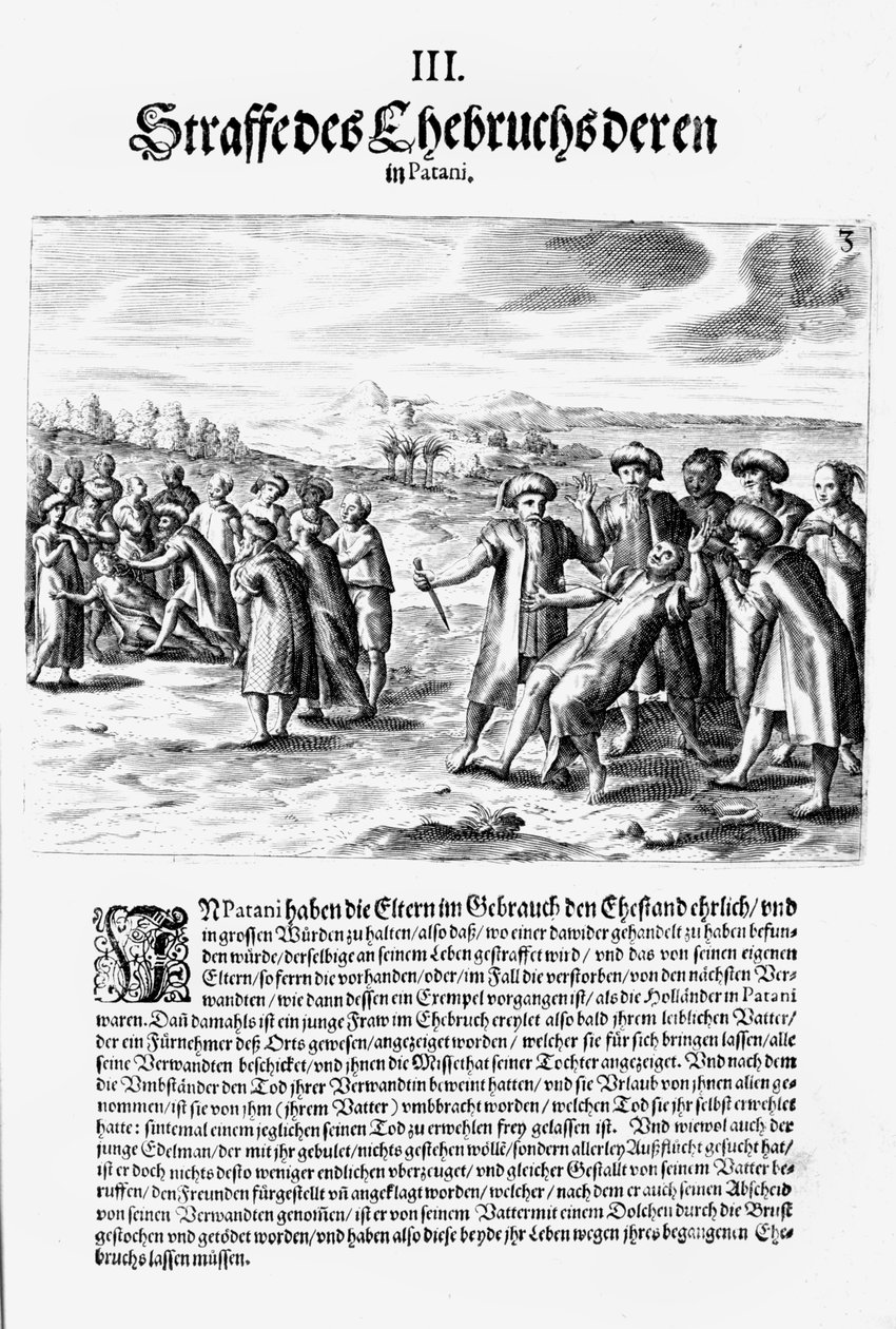 Afregning af en score, 1606 af Theodore de Bry