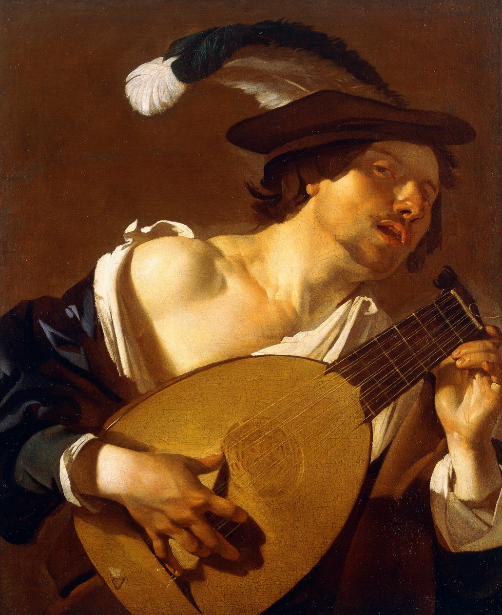 En lutspiller, 1621-22 af Theodore van Baburen