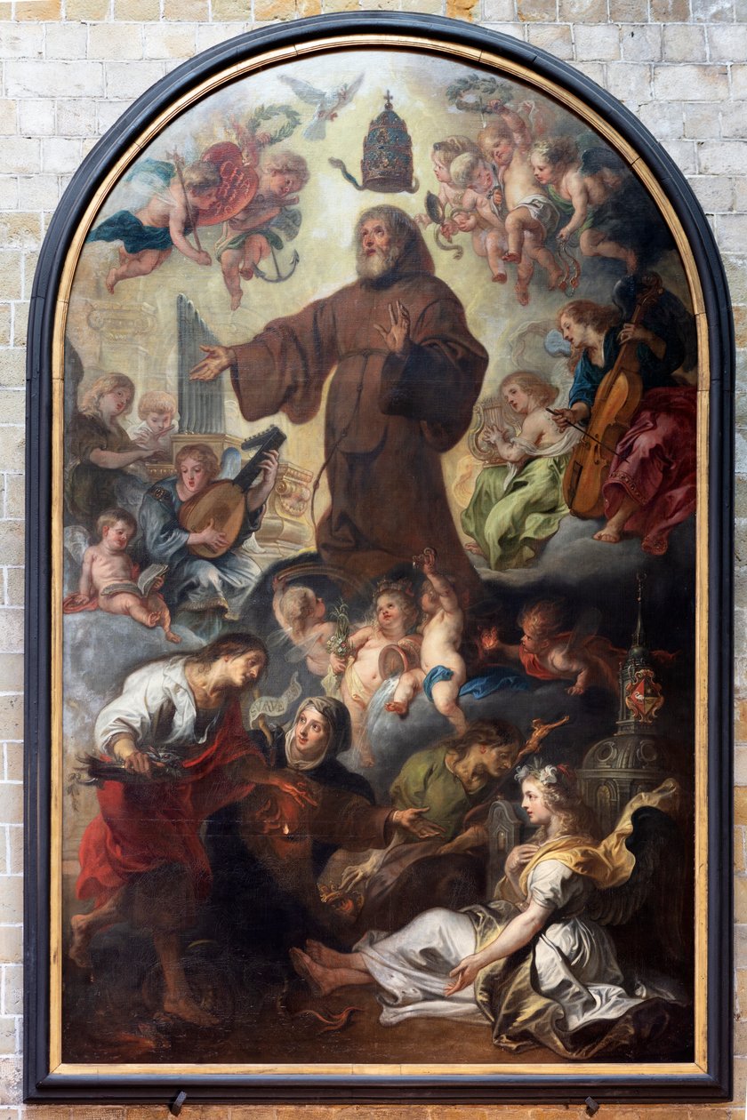 Ophøjelsen eller forherligelsen af den hellige Frans af Paula, Theodoor Van Thulden af Theodore van Thulden