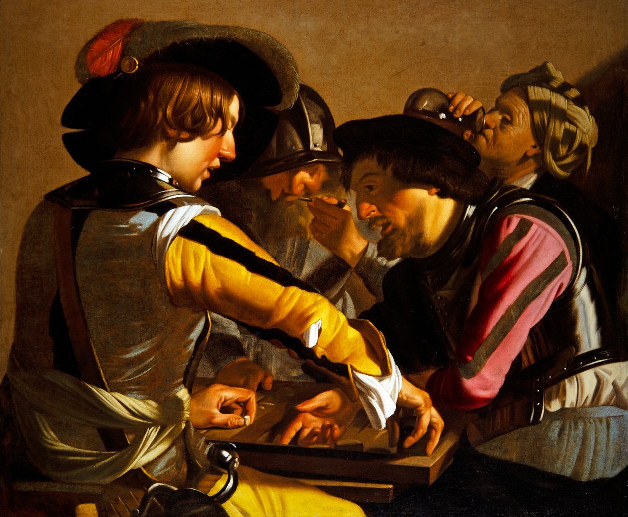 Backgammon-spillerne af Theodore van called Dirk Baburen