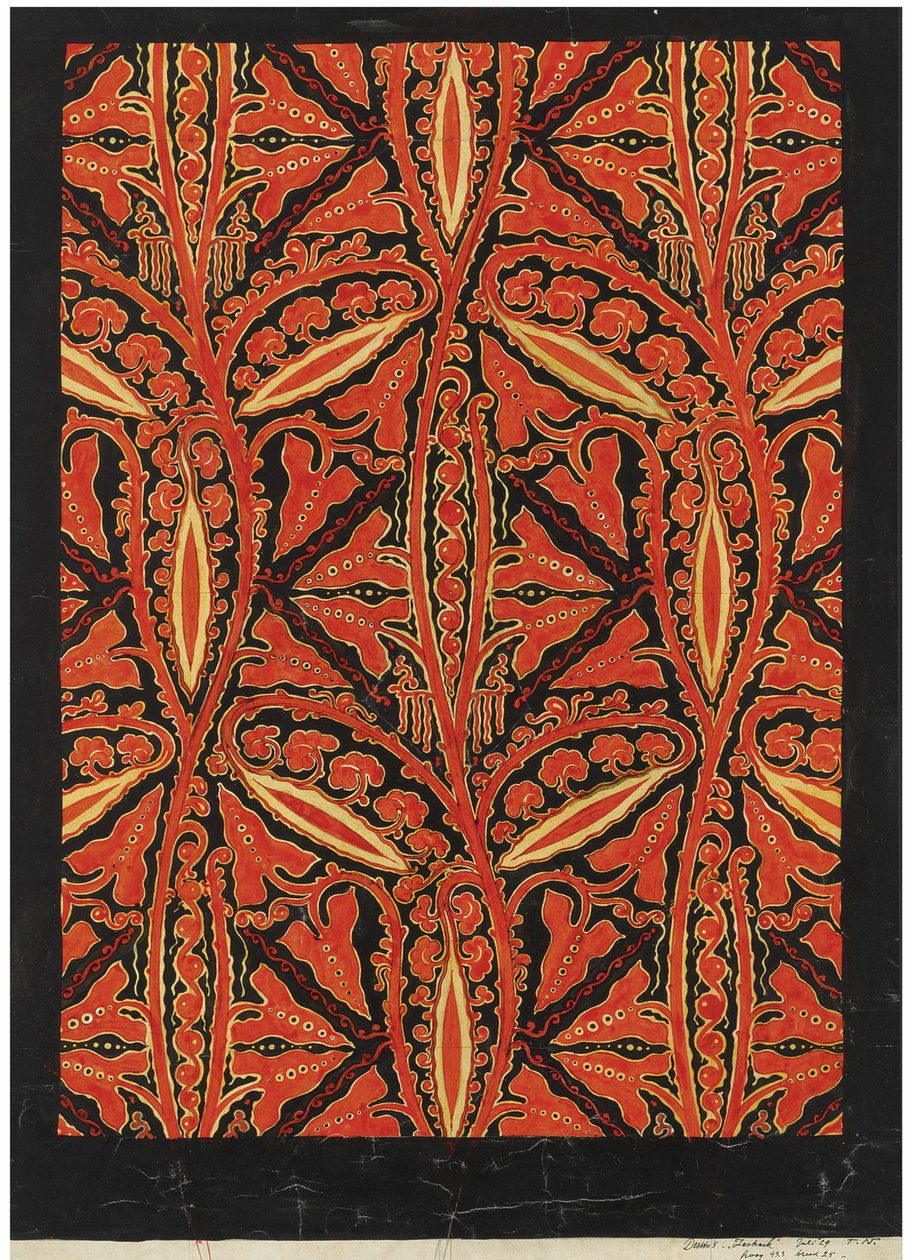 Tapet design af Theodorus (1866 1951) Nieuwenhuis