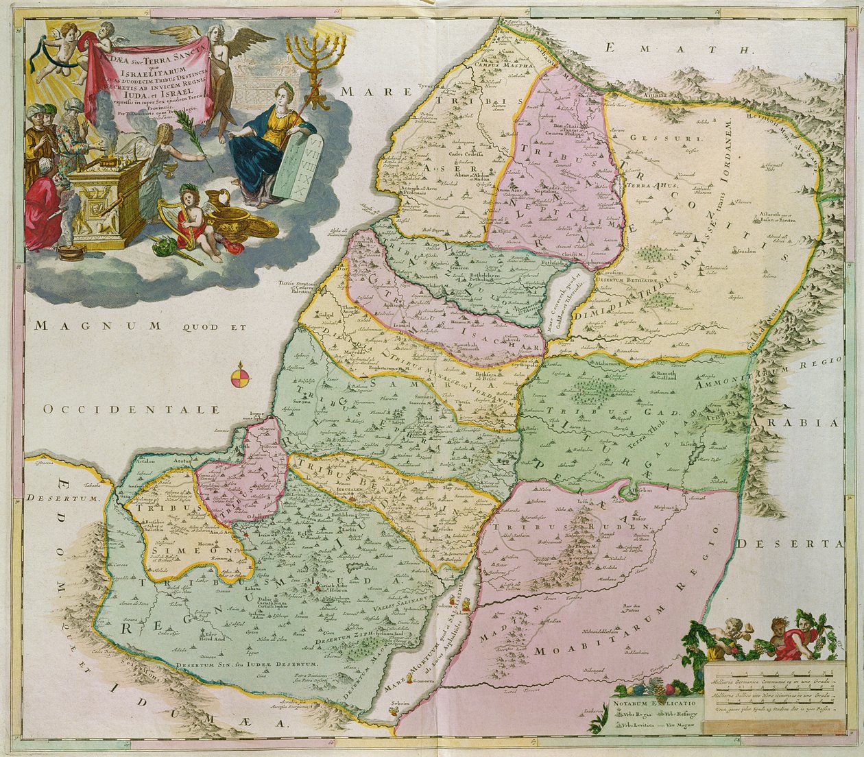 Kort over det hellige land af Theodorus Danckerts