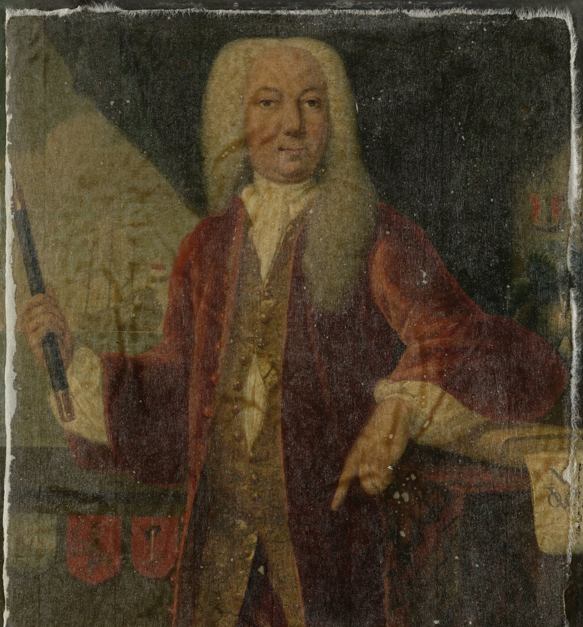 Portræt af Adriaan Valckenier, generalguvernør for det hollandske ostindiske kompagni af Theodorus Justinus Rheen (copy after)