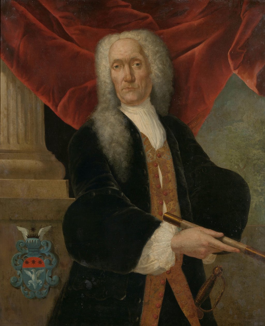 Abraham Patras (1735-1737) Portræt af Abraham Patras, generalguvernør for det hollandske ostindiske kompagni af Theodorus Justinus Rheen