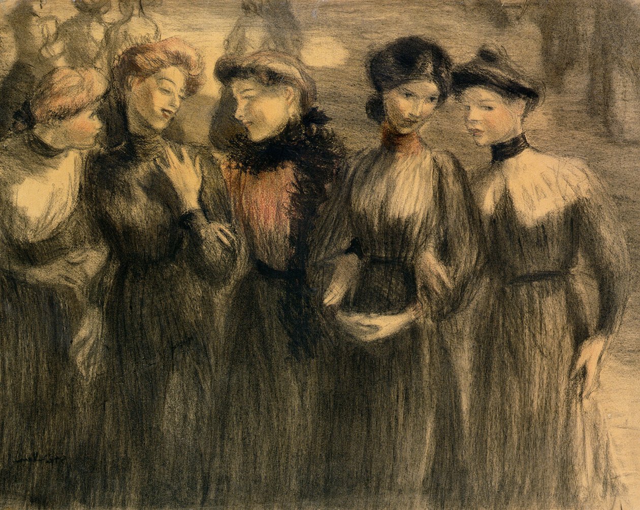 The Walk, ca. 1881 (pastel på papir) af Théophile Alexandre Steinlen