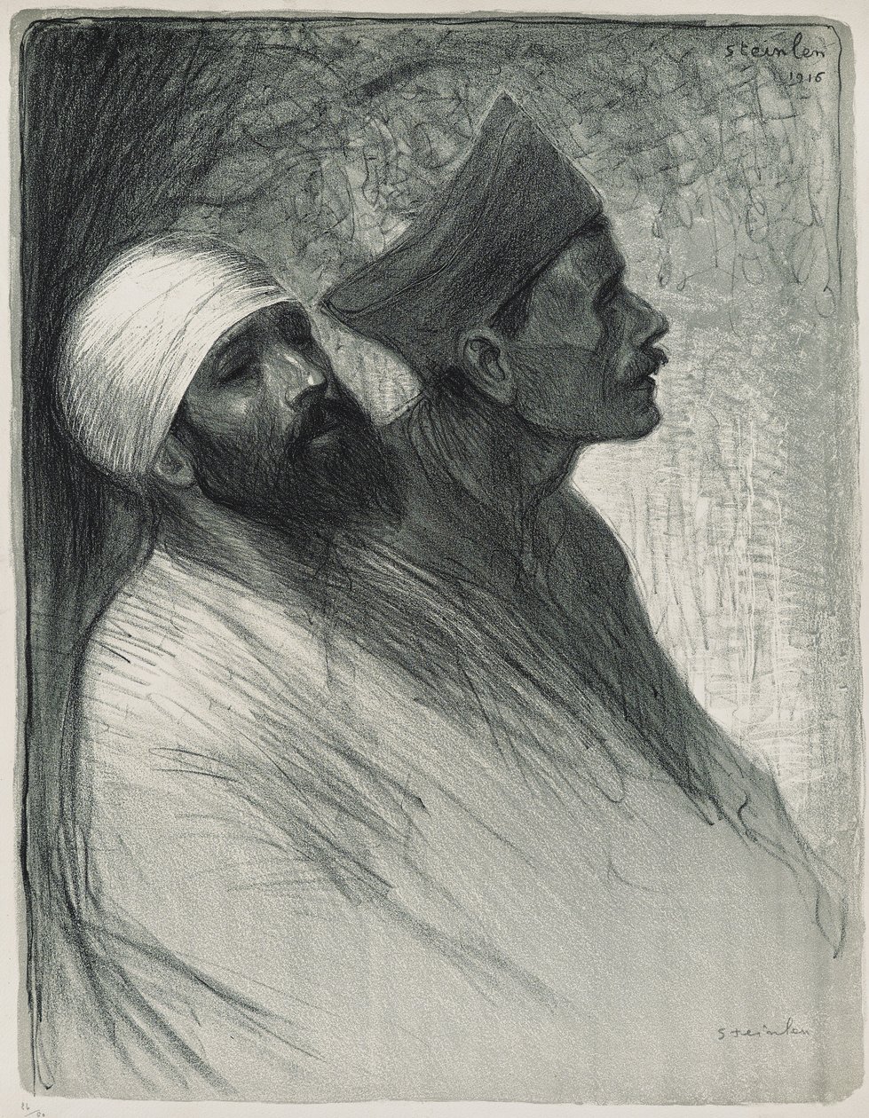 Uden titel, 1916 (overførselslitografi på vævet papir) af Théophile Alexandre Steinlen