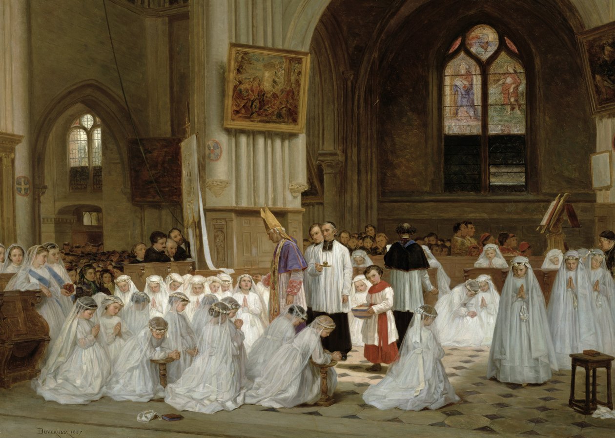 Første nadver, 1867 af Theophile Emmanuel Duverger