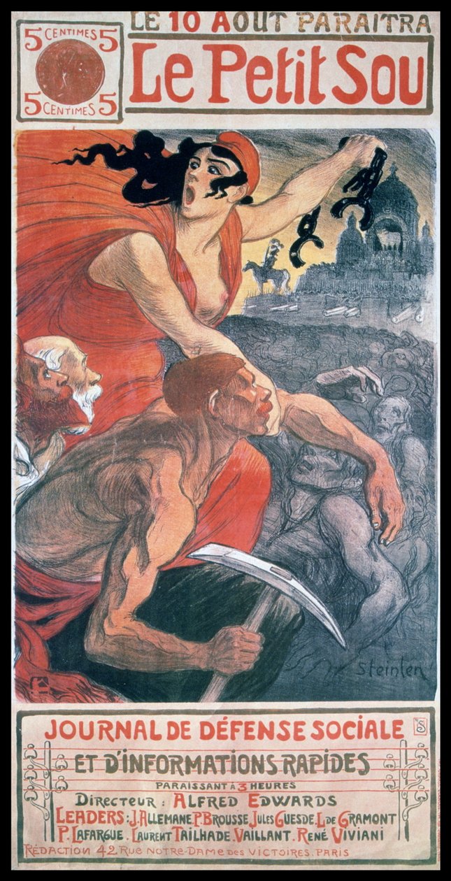 Art Nouveau coverdesign af Steinlen, til et fransk magasin 