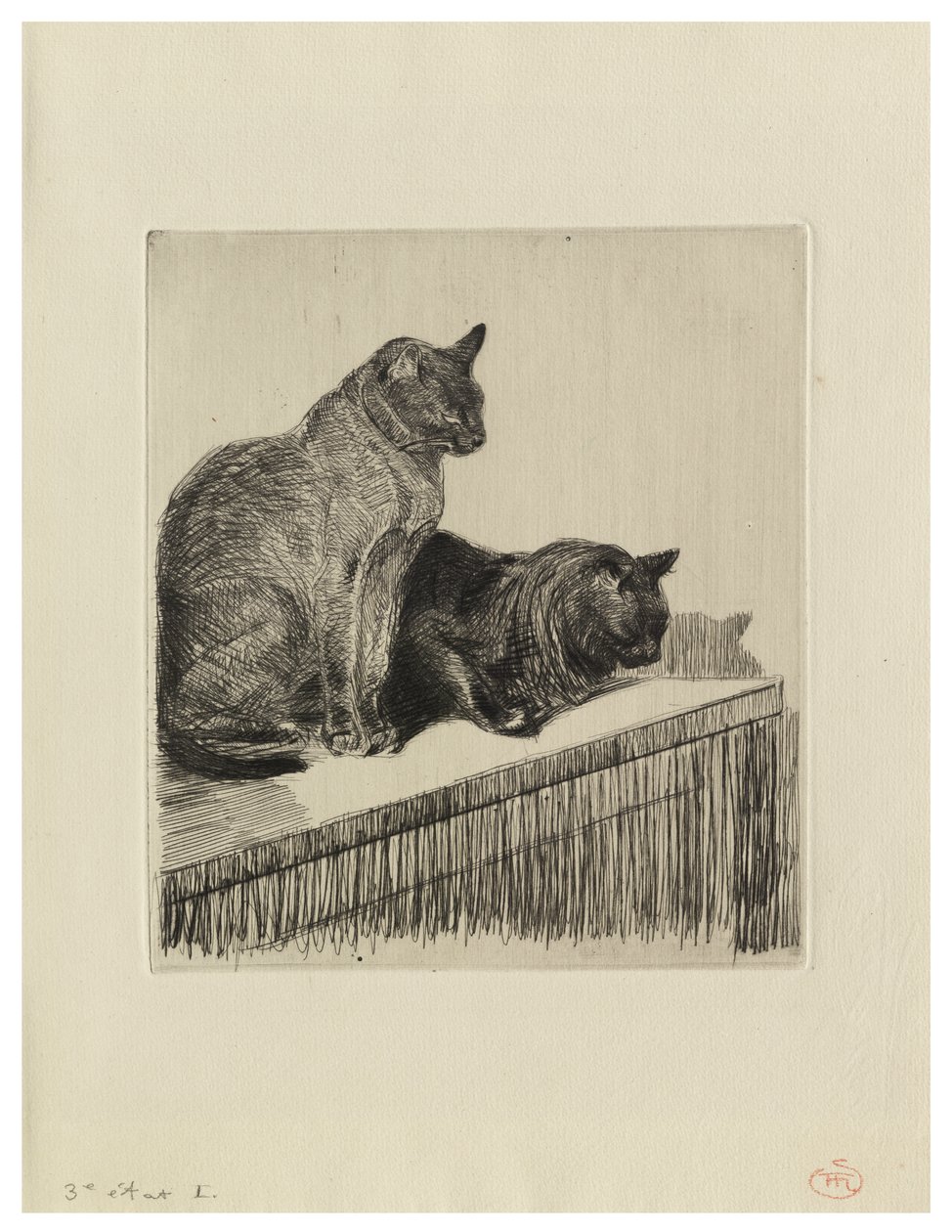 To katte på et møbel af Théophile Alexandre Steinlen