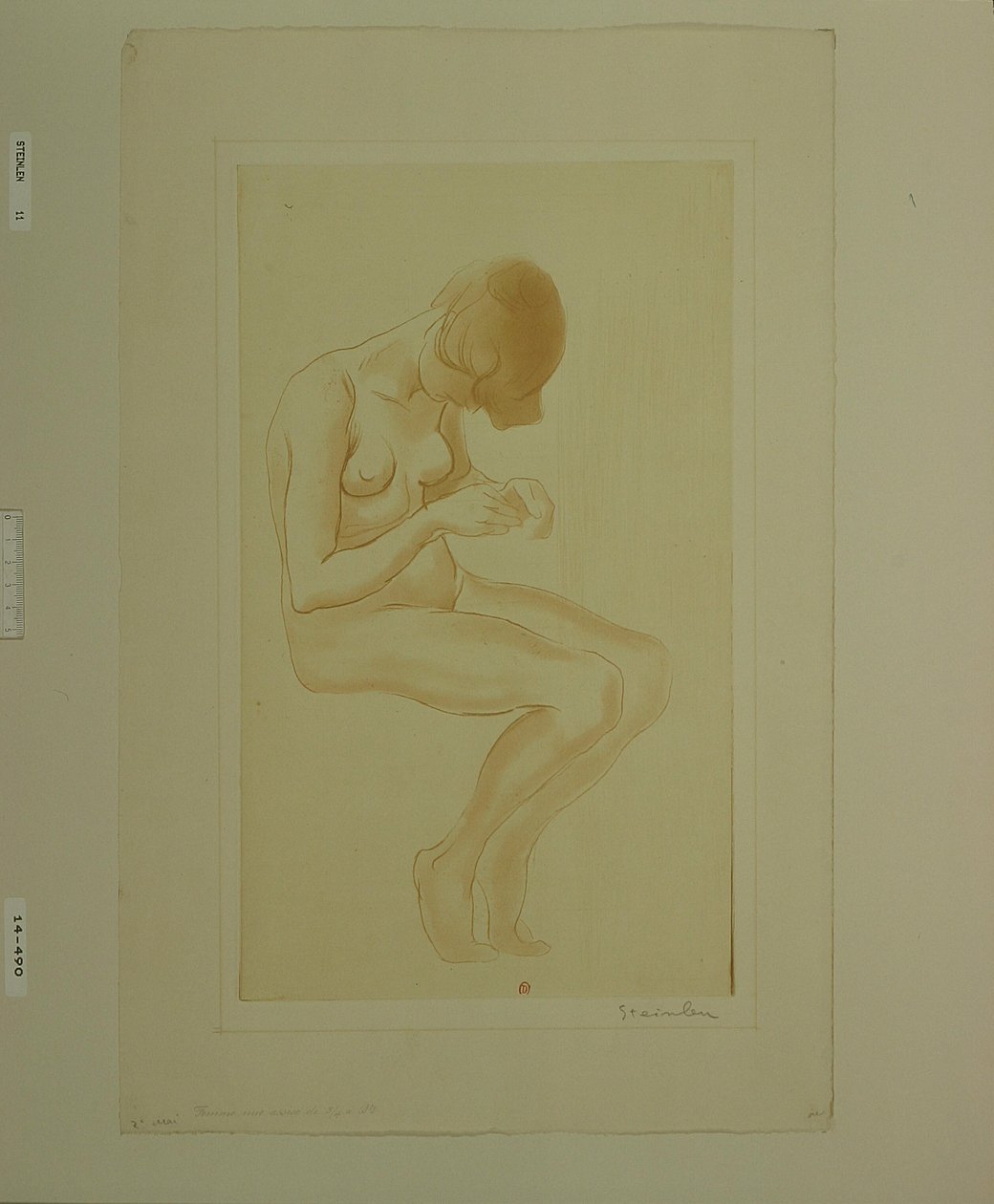 [Kvinde, der lakerer sine negle (6. stor akt)] af Théophile Alexandre Steinlen