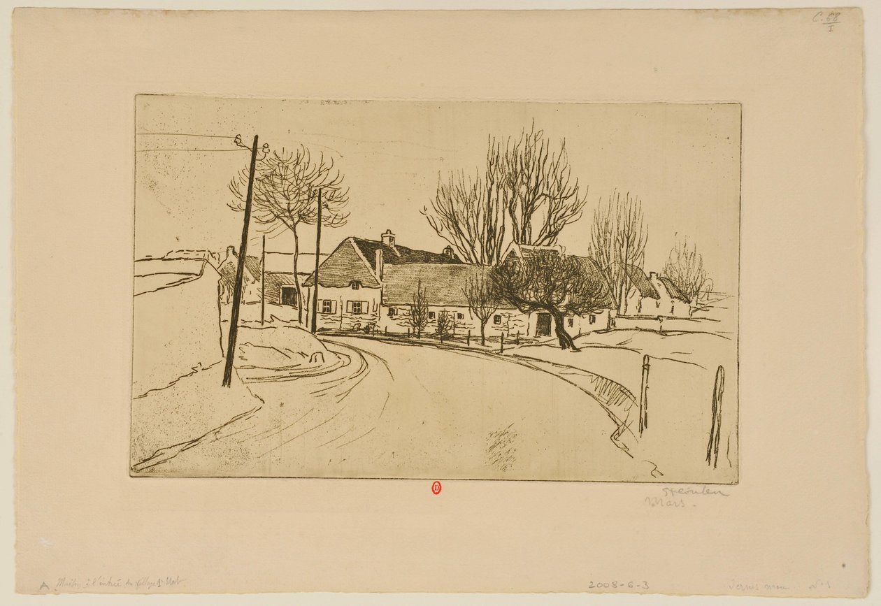 Huset ved indgangen til landsbyen af Théophile Alexandre Steinlen