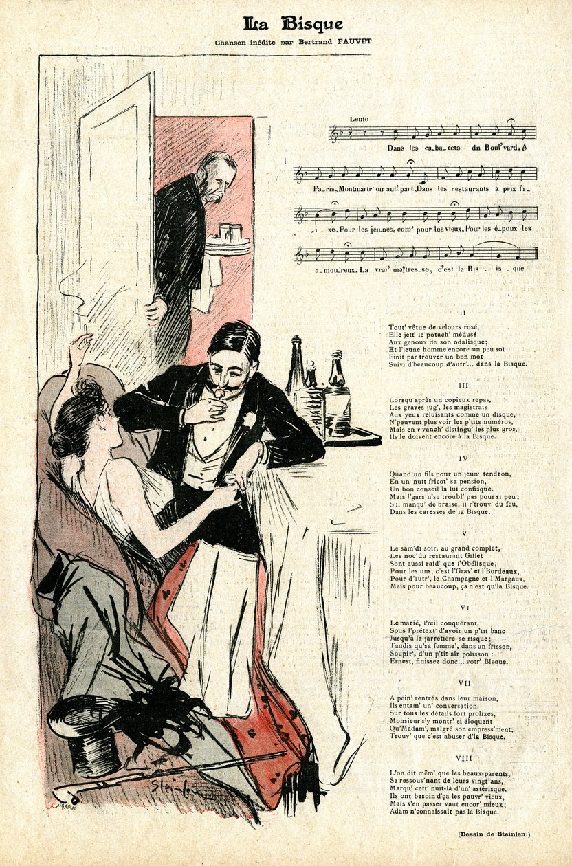 Sidste side af magasinet Gil Blas no. 4 den 22. januar af Théophile Alexandre Steinlen