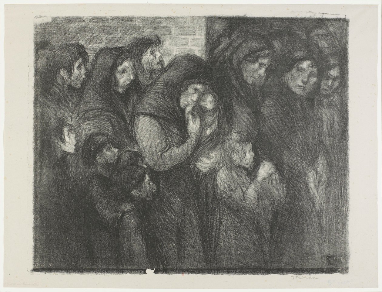 [Enkerne fra Courrières] af Théophile Alexandre Steinlen